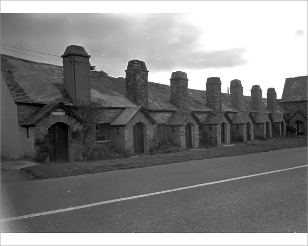 Rashleigh almshouses, Polmear, Tywardreath, Cornwall, 1959