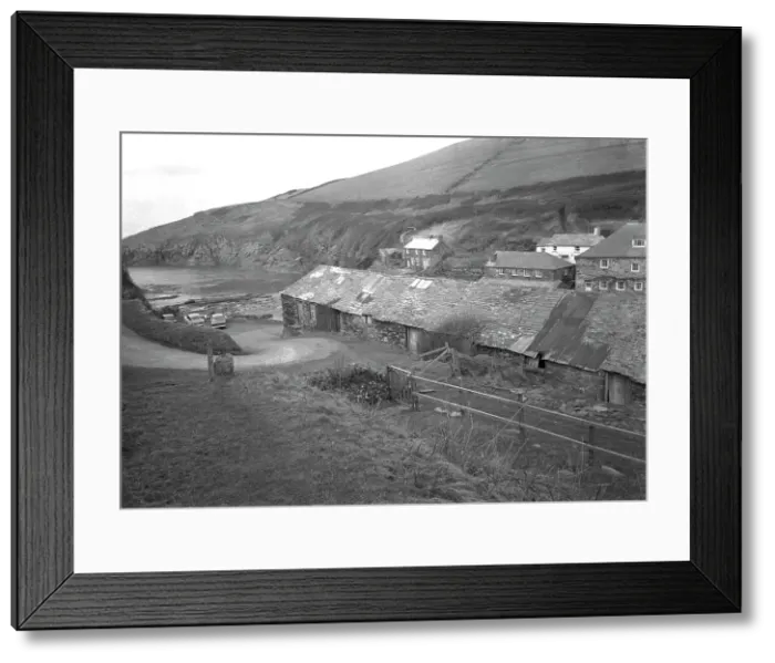 Framed Print : Fish cellars, Port Quin, St Endellion, Cornwall. 1969