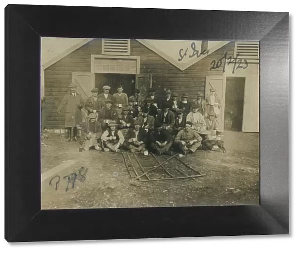 Group of miners, probably at Giew Mine, St Ives Consols, Cornwall. 20th February 1923