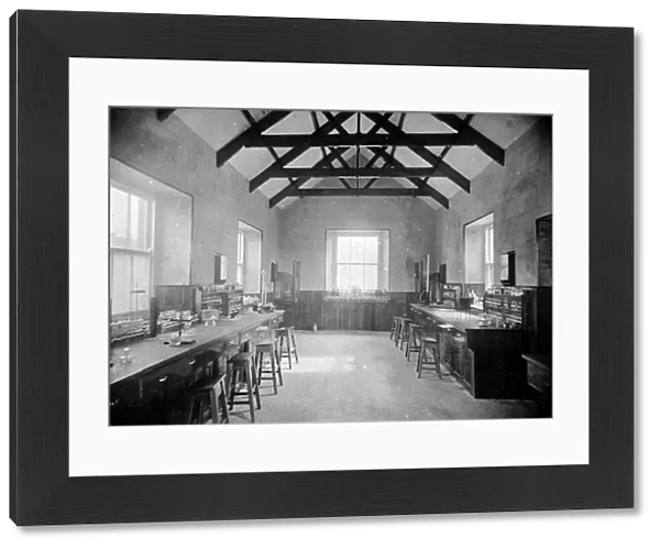 Interior of Probus School, Cornwall. Probably early 1900s