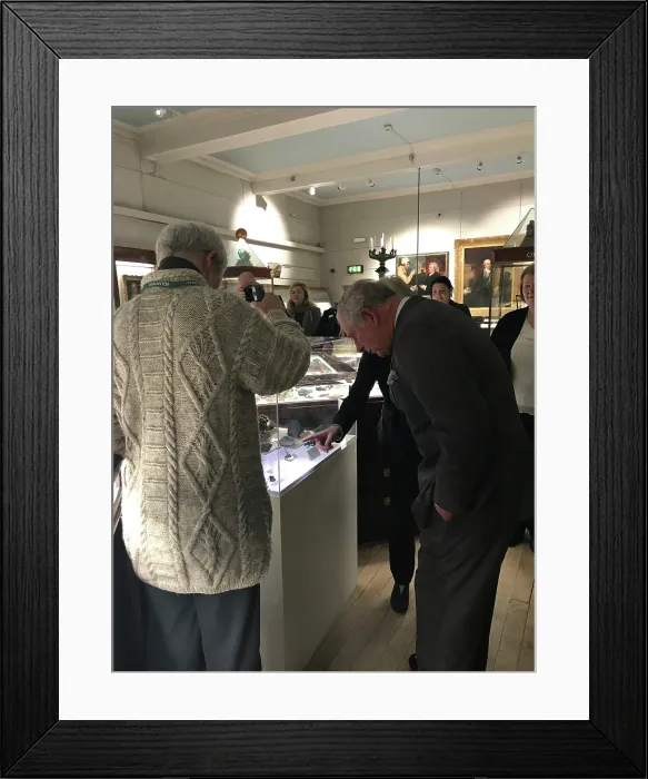 Framed Print : Duke of Cornwall views geology collections during a visit to the Royal Cornwall Museum to mark the bicentenary year of the Royal Institution of Cornwall, River Street, Truro, Cornwall. 22nd March 2018 Framed Print : Duke of Cornwall views geology collections during a visit to the Royal Cornwall Museum to mark the bicentenary year of the Royal Institution of Cornwall, River Street, Truro, Cornwall. 22nd March 2018