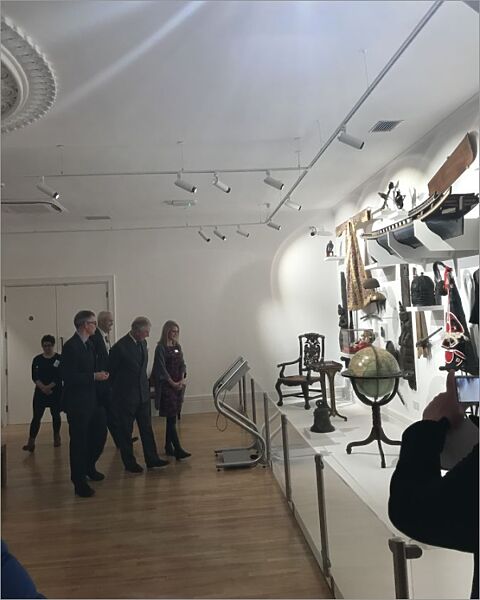 Duke of Cornwall views the Treffry Gallery during his visit to the Royal Cornwall Museum to mark the bicentenary year of the Royal Institution of Cornwall, River Street, Truro, Cornwall. 22nd March 2018