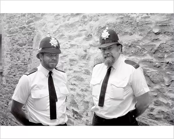 Police Officers, Lostwithiel, Cornwall. May 1990