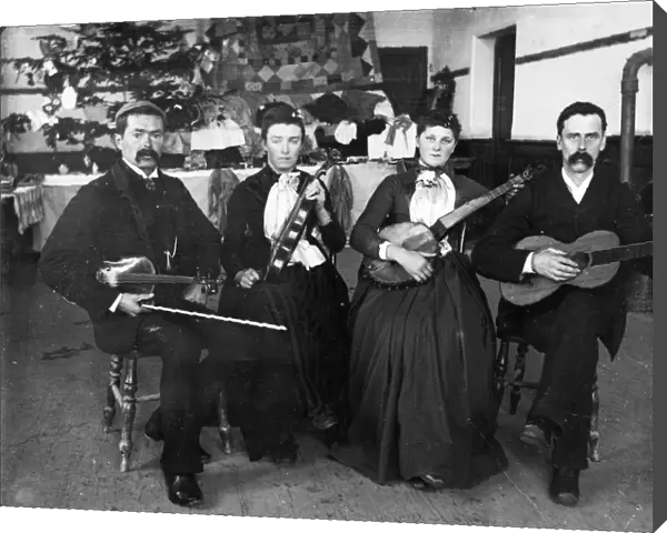 Musical group, Padstow, Cornwall. Early 1900s