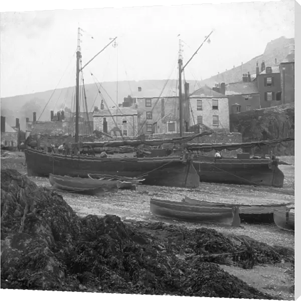 Cawsand from the beach, Rame, Cornwall. 1890s