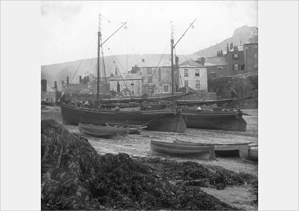 Cawsand from the beach, Rame, Cornwall. 1890s
