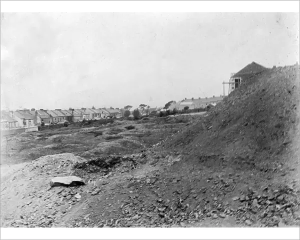 Tin dressing floor at Wheal Sparnon being turned into Victoria Park, Redruth, Cornwall. Late 1800s