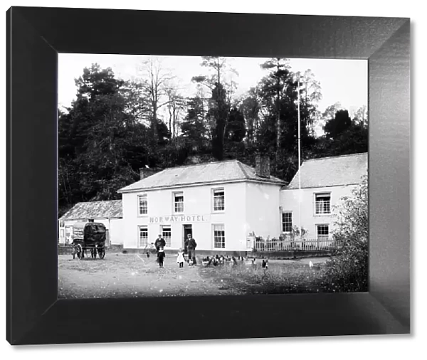 The Norway Hotel, Perranarworthal, Cornwall. 1905 or 1906