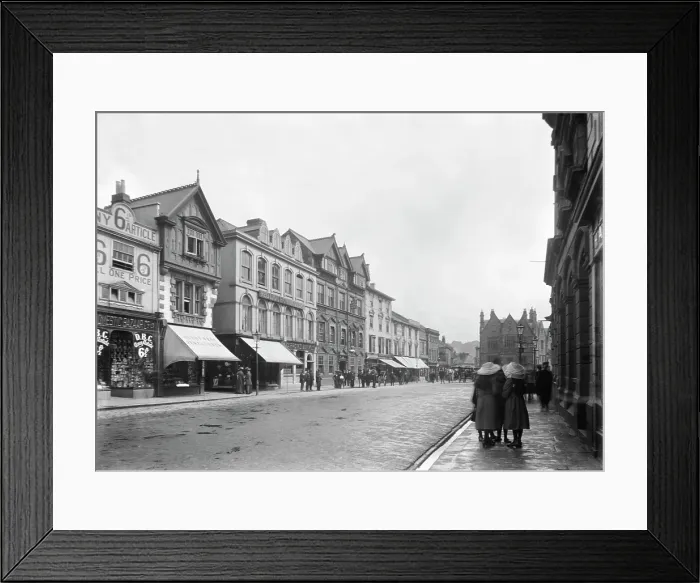 Framed Print : A general view of Boscawen Street looking east, Truro, Cornwall. Around 1910