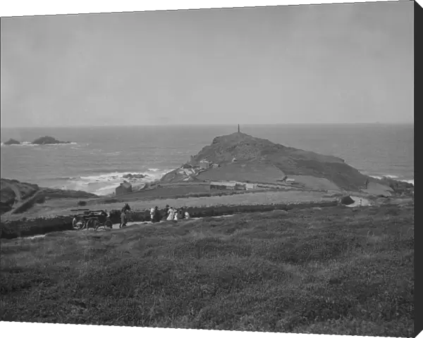 Cape Cornwall and The Brisons from the east side above Priests Cove, St Just in Penwith, Cornwall. Early 1900s