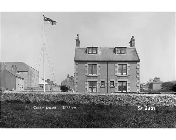 Coastguard cottages, St Just in Penwith Churchtown, Cornwall. Early 1900s