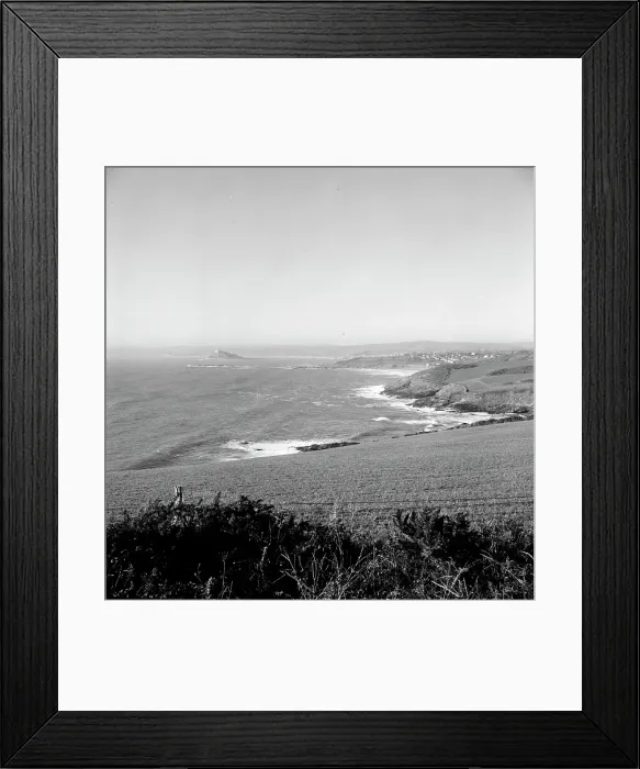Framed Print : View from Cudden Point, St Hilary, to Perranuthnoe, Cornwall. 1971 (probably 10th January)