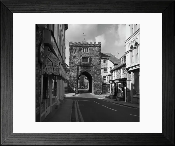 Framed Print : South Gate, Southgate Street, Launceston, Cornwall. 1975 Framed Print : South Gate, Southgate Street, Launceston, Cornwall. 1975