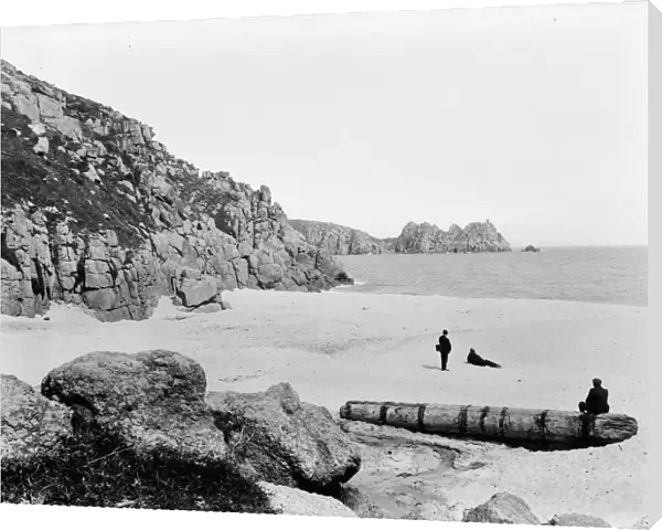 Porthcurno beach, St Levan, Cornwall. 1898