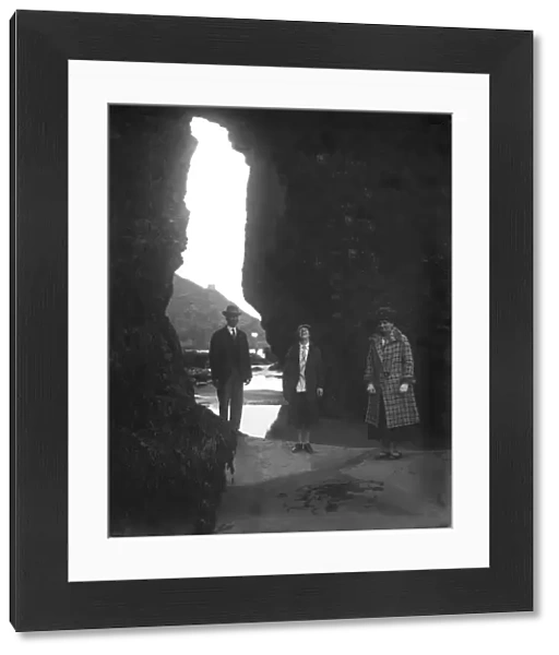Arch Rock, Perranporth, Perranzabuloe, Cornwall. Around 1920