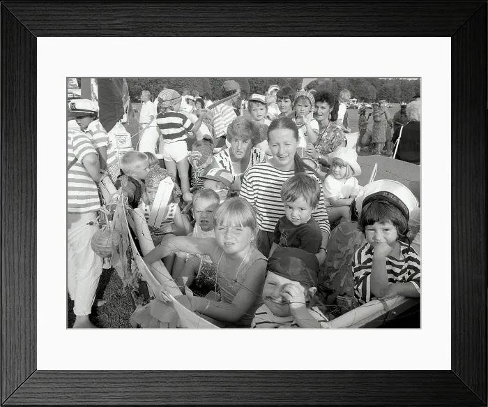 Framed Print : Carnival Entries, Lostwithiel, Cornwall. July 1990
