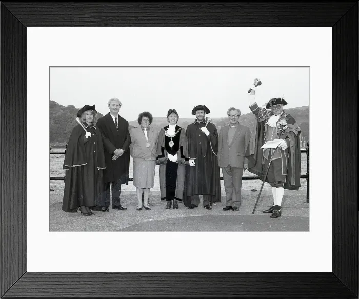 Framed Print : Mayor Making, Fowey, Cornwall. May 1991