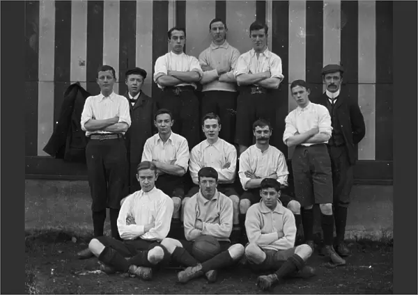 Unidentified soccer team, Cornwall. Around 1900