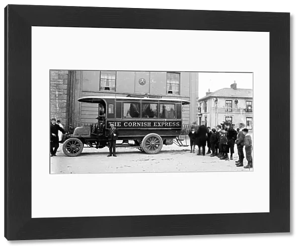 The Cornish Express motor bus, St Just in Penwith, Cornwall. 14th May 1903