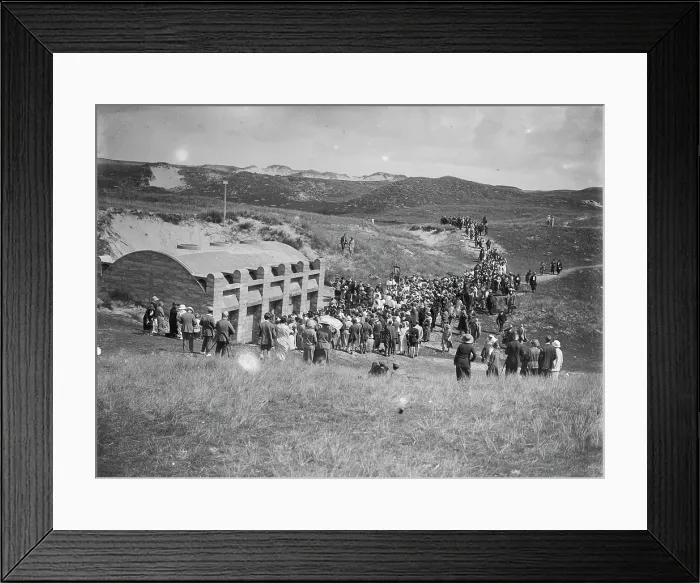 Framed Print : Bishop Frere in procession to St Pirans Oratory, Perranzabuloe, Cornwall. Between 1923 and 1935