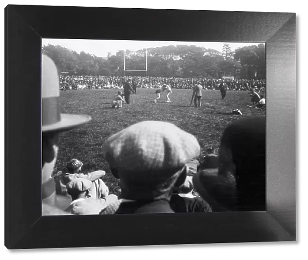 Cornish wrestling match at an unknown location, Cornwall. Around 1930s