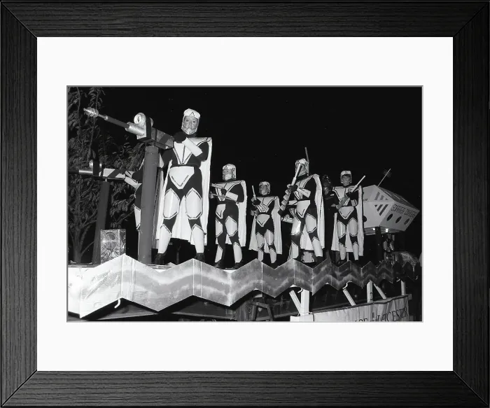 Framed Print : Torchlight Carnival, St Austell, Cornwall. November 1992