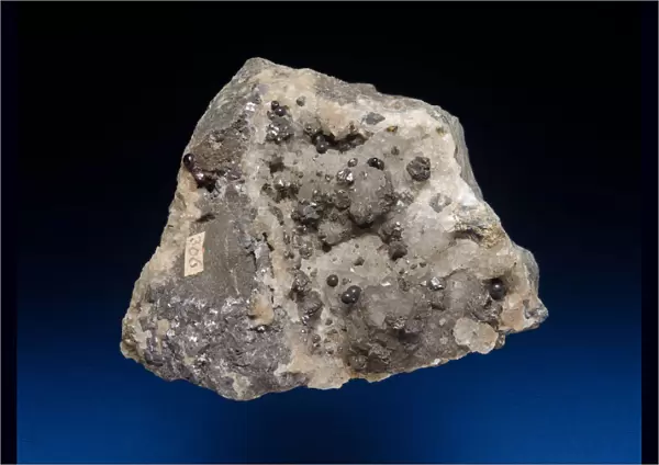 Galena, Sphalerite, Bitumen and Fluorite, Ashover, Derbyshire, England