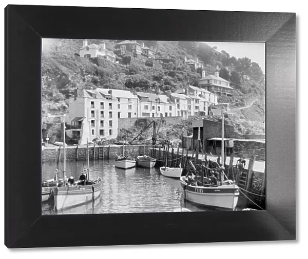 Fishing boats, Polperro, Cornwall. Possibly 1940s