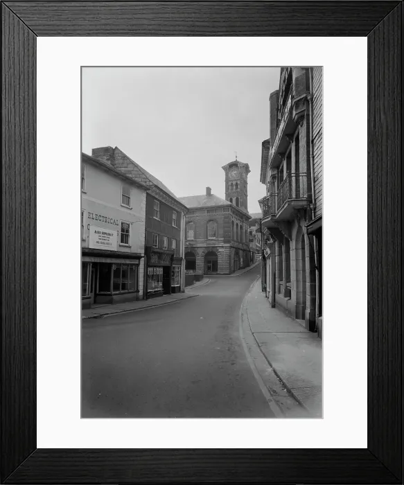 Framed Print : Market Street, Liskeard, Cornwall. 1969