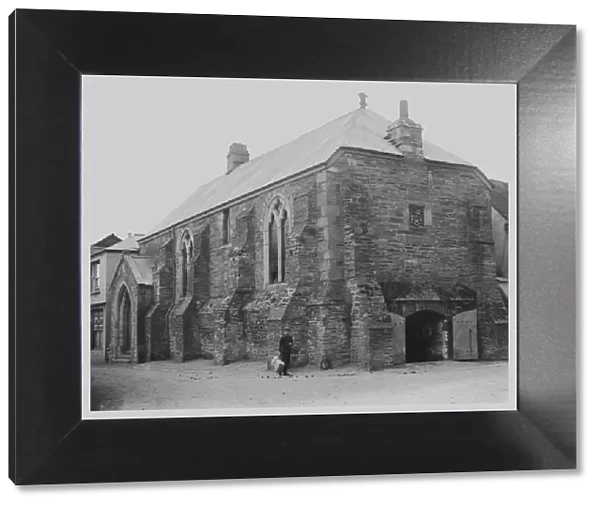 Freemasons Hall, formerly the Convocation Hall of the Duchy Palace, Quay Street, Lostwithiel, Cornwall. Early 1900s