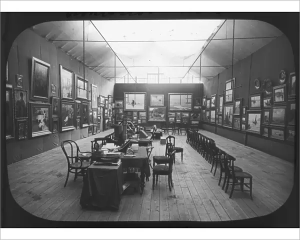 Art gallery, Cornwall County Fisheries Exhibition, Truro, Cornwall. July to August 1893