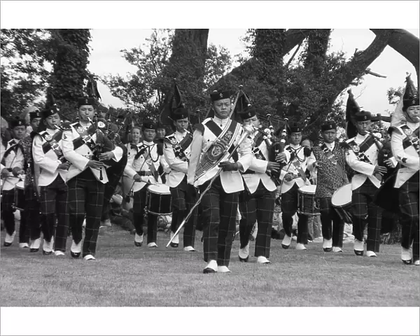 Ghurka Band, Fowey, Cornwall. August 1992