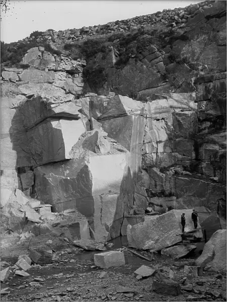 Quarry in Mabe or Constantine, Cornwall. 1903-1904