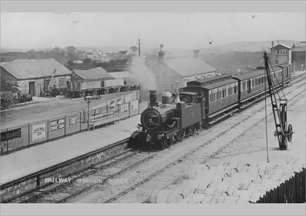 Bugle Railway Station, Bugle, Cornwall. Probably before 1910