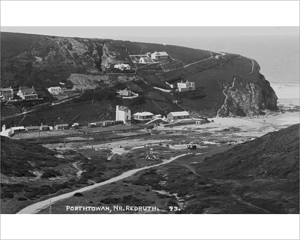 The village and beach, Porthtowan, Cornwall. Probably early to mid 1900s