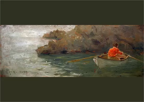 Boy Rowing out from Rocky Shore, Henry Scott Tuke (1858-1929)