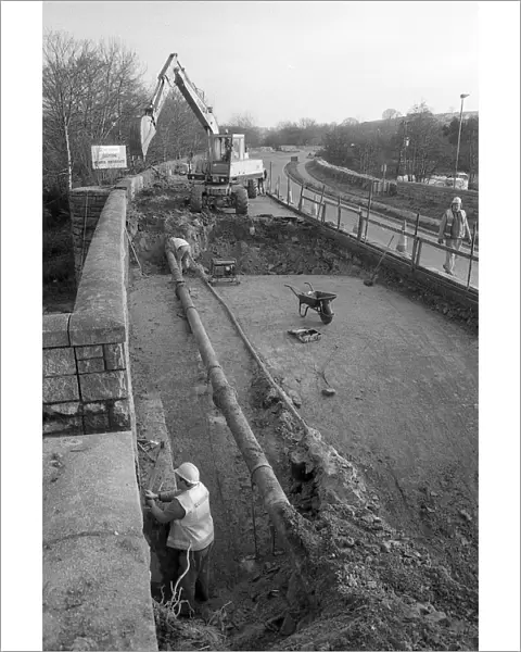 Bridge Strengthening, Lostwithiel, Cornwall. January 1993