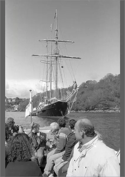 Sail Training Schooner, Fowey, Cornwall. April 1993