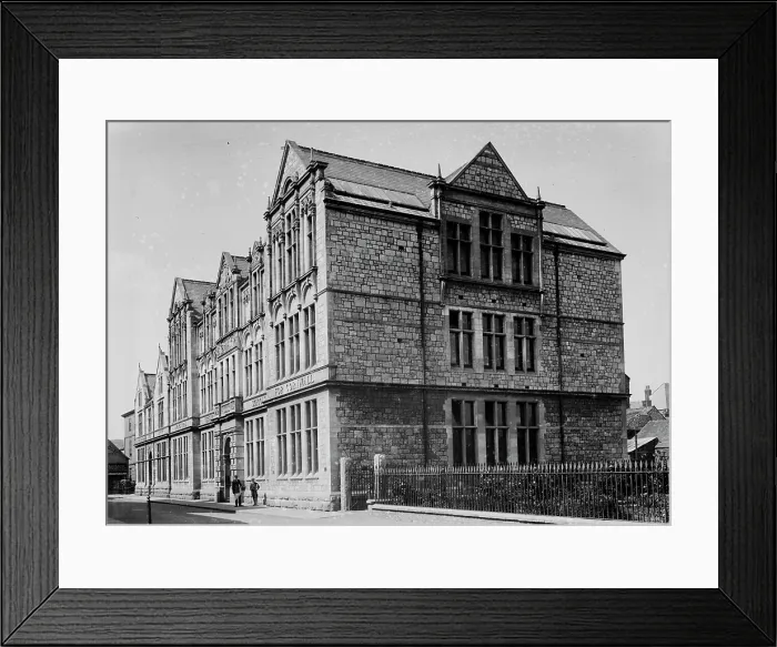 Framed Print : The Technical School, Union Place, Truro, Cornwall. Early 1900s