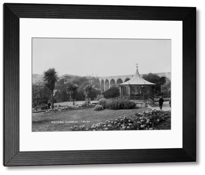 Framed Print : Bandstand, Victoria Gardens, Truro, Cornwall. After 1902 Framed Print : Bandstand, Victoria Gardens, Truro, Cornwall. After 1902