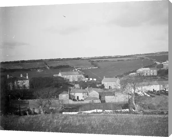 Houses in Tregaseal (Tregeseal), St Just in Penwith, Cornwall. Early 1900s