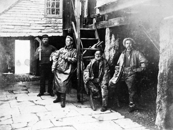 The Active pilchard cellar, Newquay, Cornwall. Around 1900