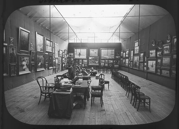 Art gallery, Cornwall County Fisheries Exhibition, Truro, Cornwall. July to August 1893