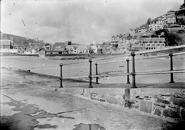 The beach, East Looe, Cornwall. Early 1900s