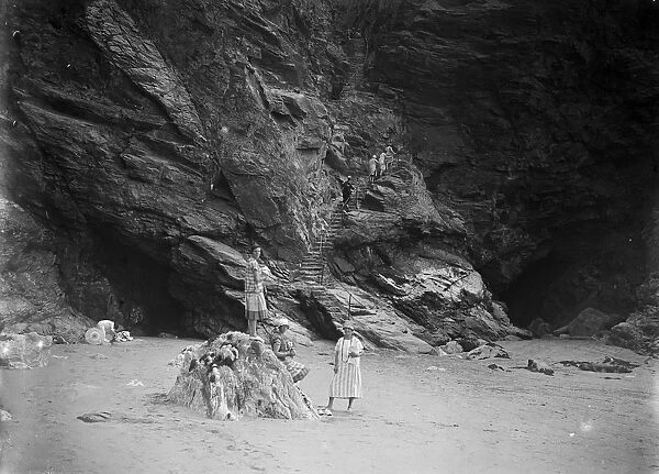 Bedruthan Steps, St Eval, Cornwall. Probably 1920s