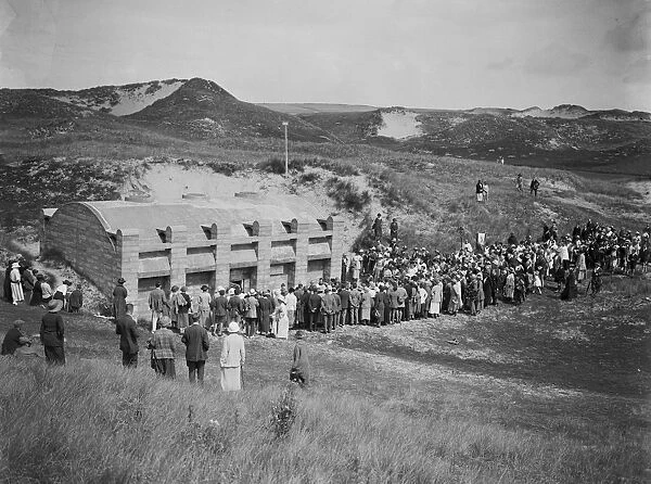 Bishop Frere in procession to St Pirans Oratory, Perranzabuloe, Cornwall. Between 1923 and 1935