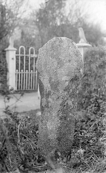The boundary stone at Nansmellyn, Goonhavern, Perranzabuloe, Cornwall. Date unknown
