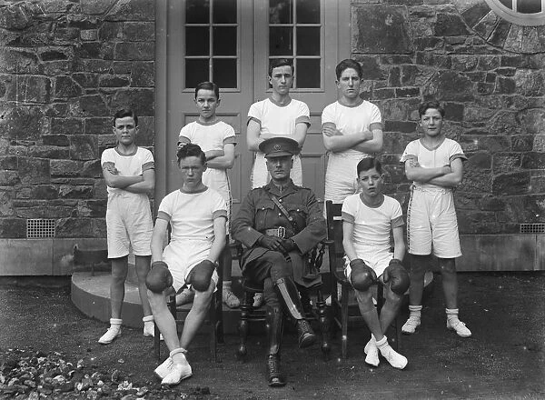 Boxing team, Truro Cathedral School, Truro, Cornwall. February 1926
