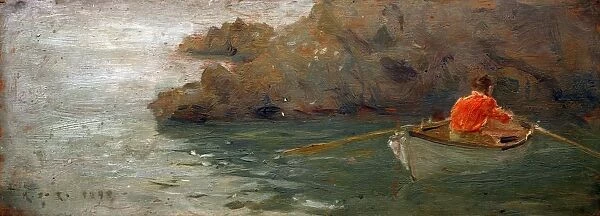 Boy Rowing out from Rocky Shore, Henry Scott Tuke (1858-1929)
