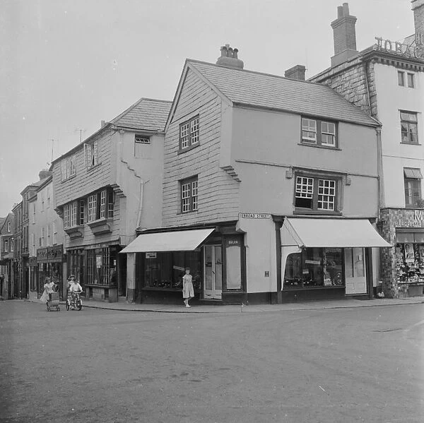 Broad Street, Launceston, Cornwall. 1959